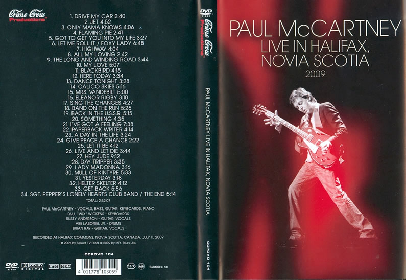McCartney Live In Halifax DVD